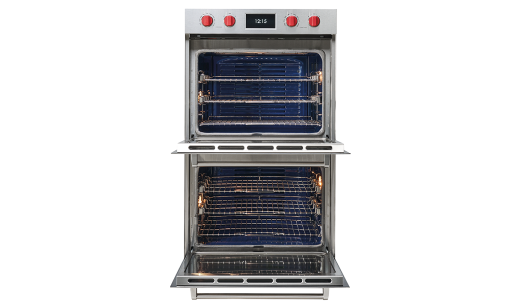 Wolf M Series Wall Oven with doors open.