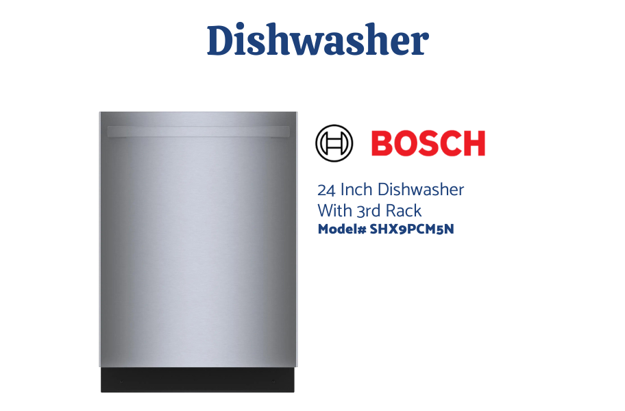 Bosch 24 Inch Dishwasher with 3rd Rack Model # SHX9PCM5N