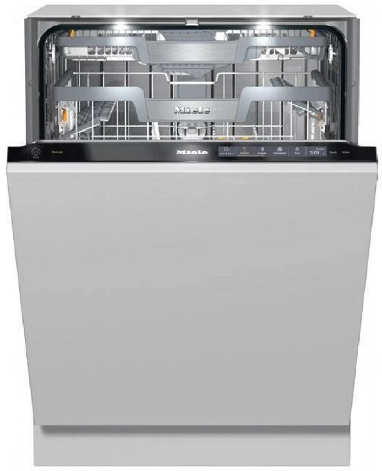 Front facing view of Miele g7966scvi slightly open