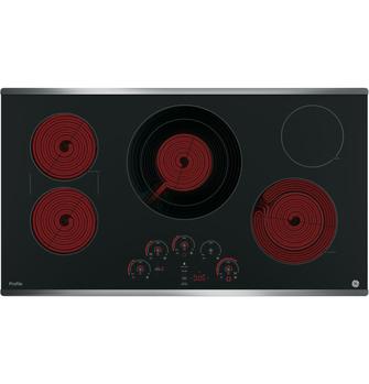 Induction cooktop with knobs